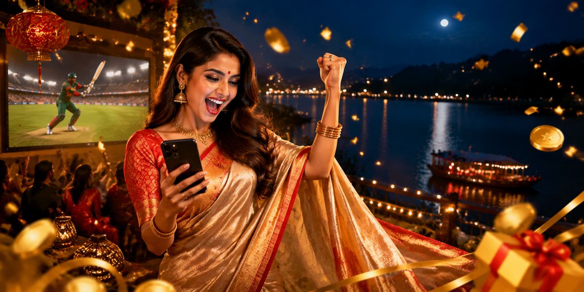 রাঙামাটিতে ক্রিকেট বেটিং উপভোগকারী নারী